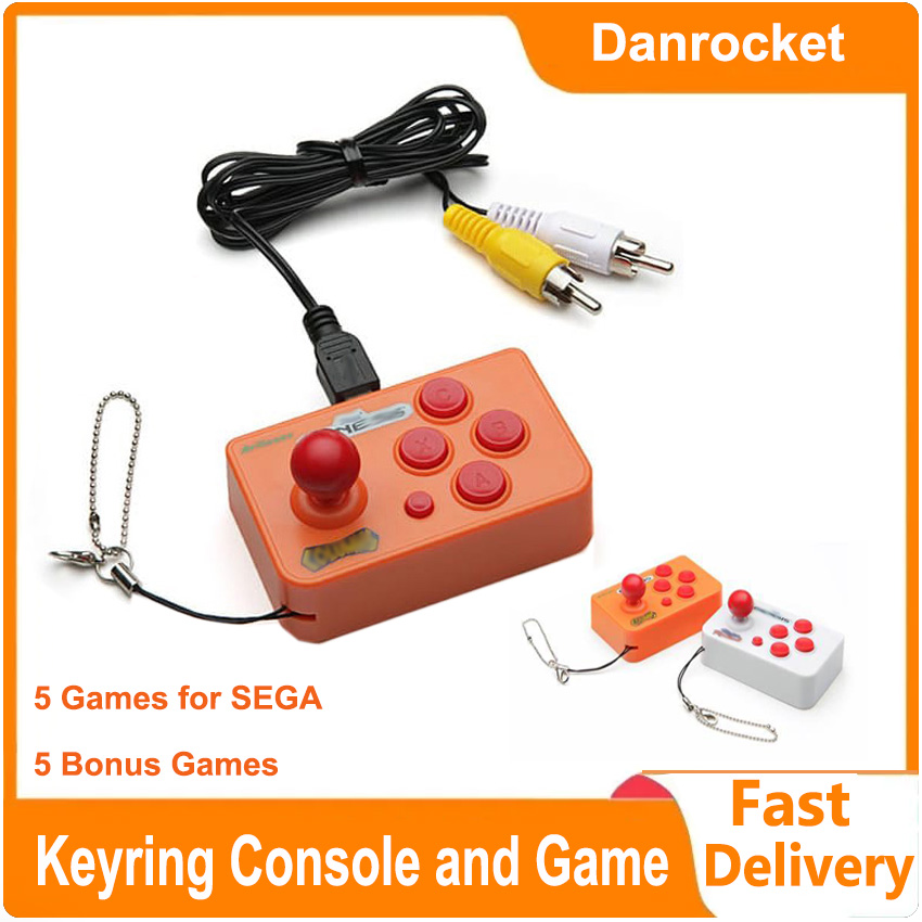 Retro Gaming Keychain - Mini joystick arcade con 10 giochi