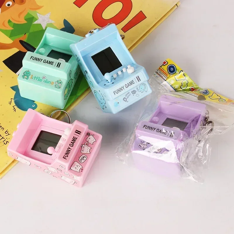 Retro Gaming Keychain - Mini portachiavi tascabile portatile con 26
