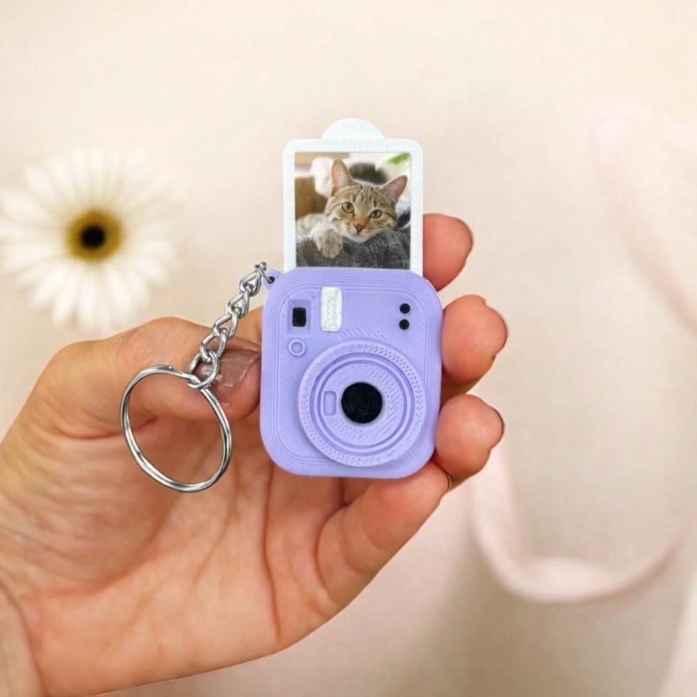 Retro Gaming Keychain - Portachiavi con Mini Fotocamera Portatile, Anello