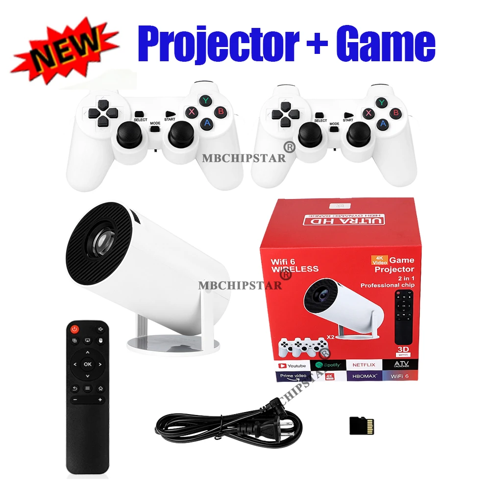 Retro Gaming With Projector - Proiettore da gioco H90PRO 4K 19000+