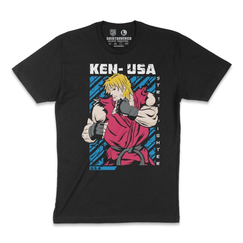 Retro Gaming Kent - 00012648 # A-Ken T-shirt Street Fighter