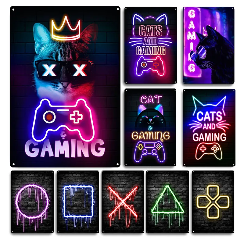 Gaming Cat Metal Sign Savage G - Retro Gaming Cafe recensione e prezzo
