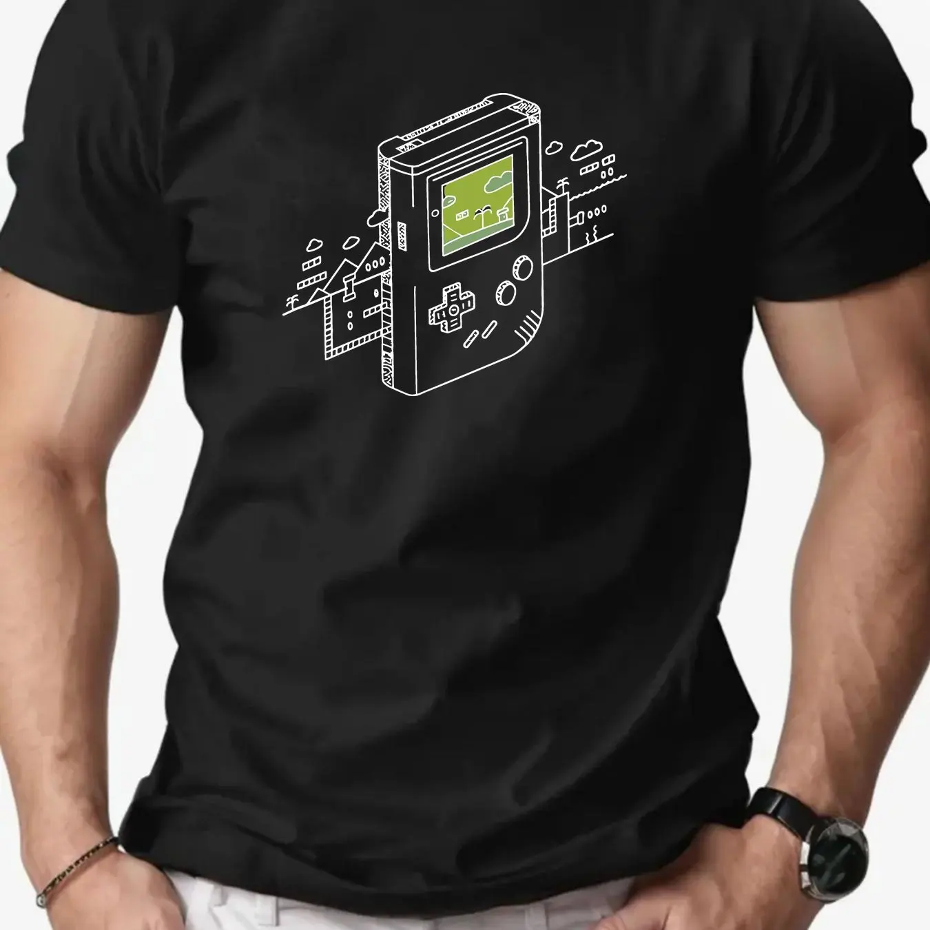 T-shirt casual da uomo con gra - Retro Gaming Design recensione e prezzo