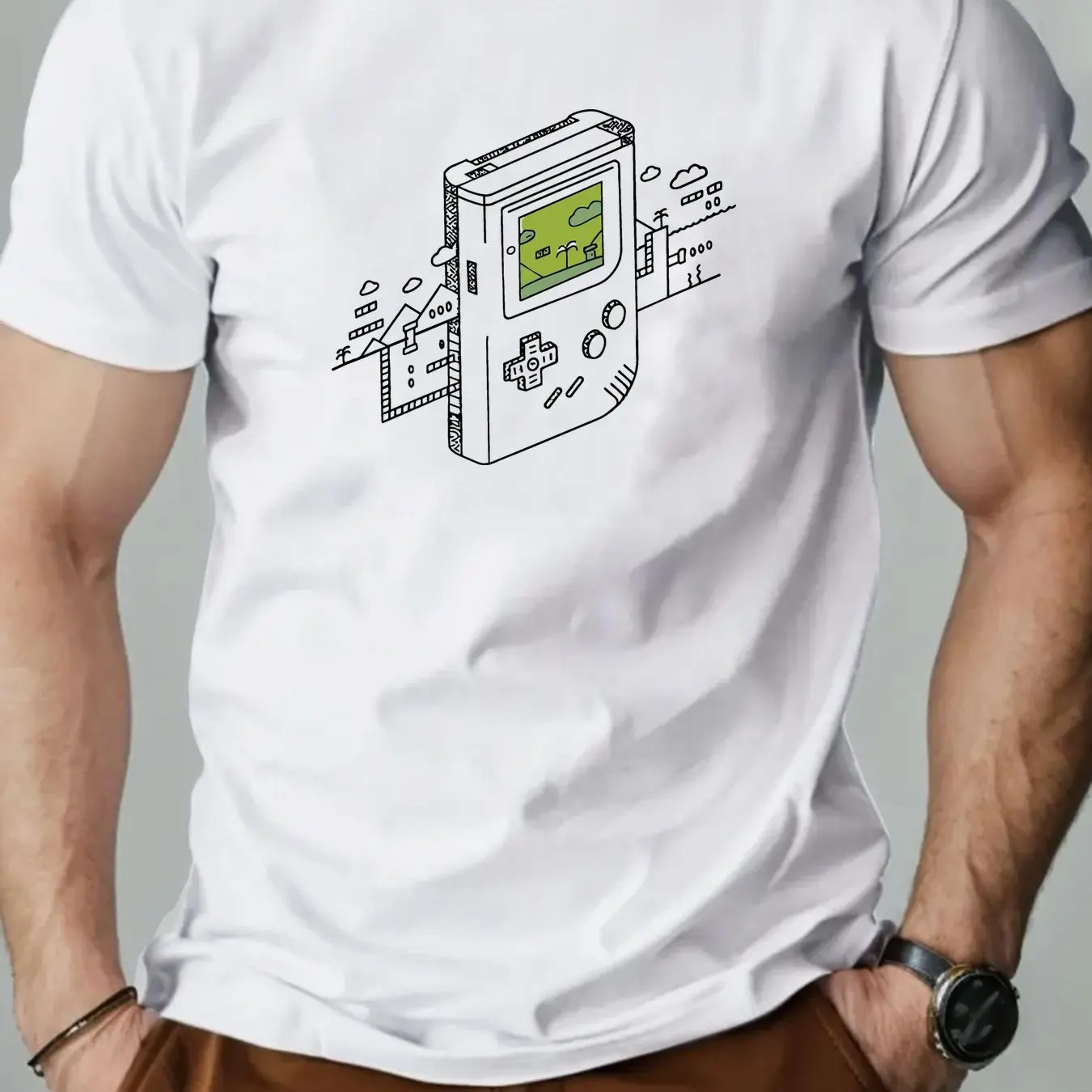 T-shirt casual da uomo con gra - Retro Gaming Design recensione e prezzo