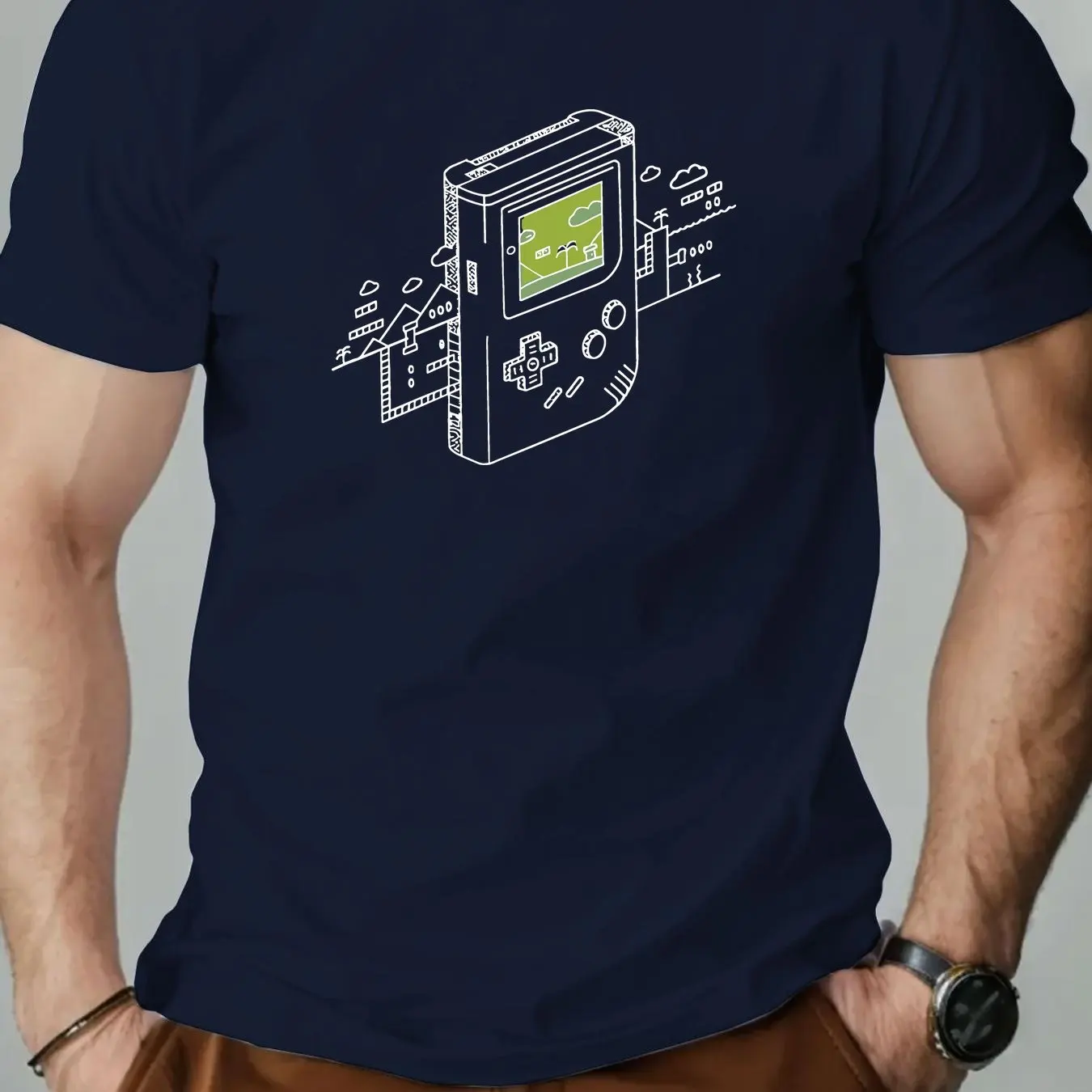 T-shirt casual da uomo con gra - Retro Gaming Design recensione e prezzo