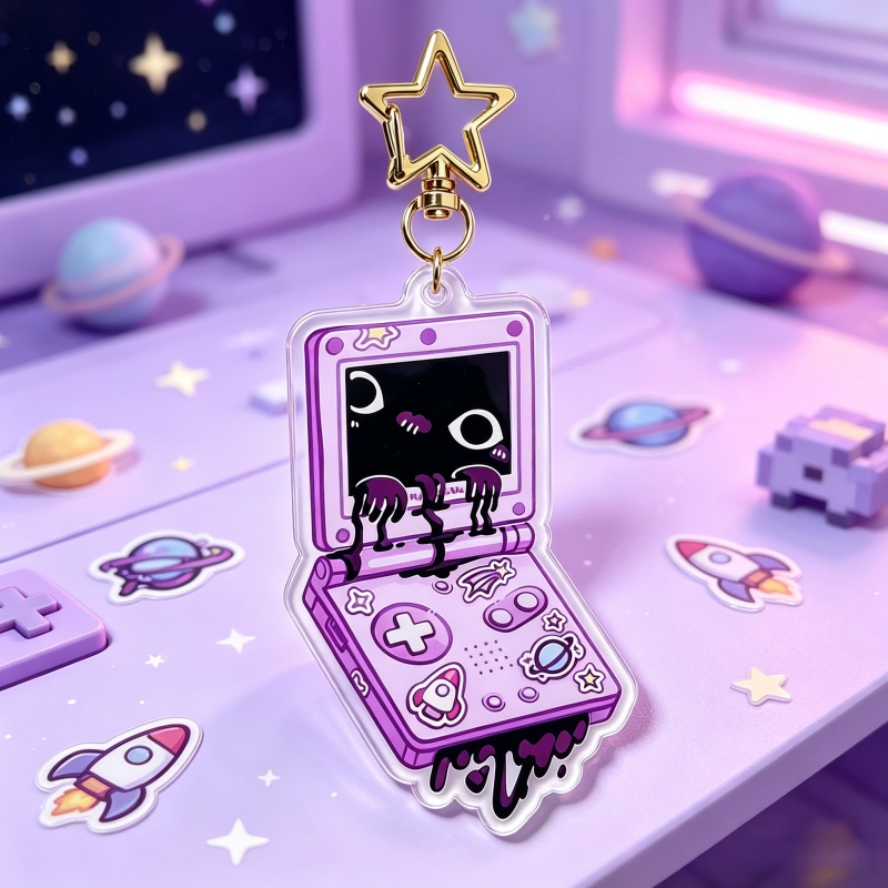 Portachiavi in acrilico a form - Retro Gaming Keychain recensione e prezzo